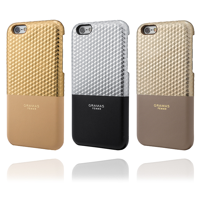 【iPhone6s/6 ケース】Back Leather Case ”Hex” (Gold)サブ画像