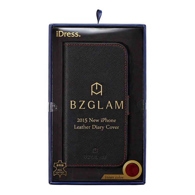【iPhone6s/6 ケース】BZGLAM レザーダイヤリーカバー (ブラックレッド)goods_nameサブ画像