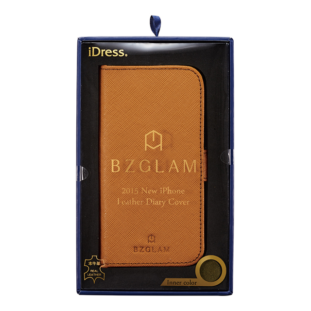 【iPhone6s/6 ケース】BZGLAM レザーダイヤリーカバー (ブラウン)