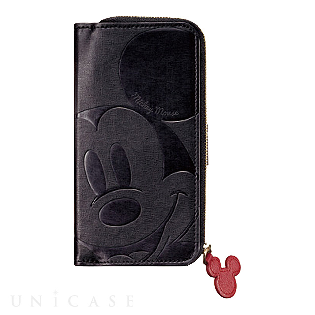 【iPhone6s/6 ケース】icoin ダイヤリーカバー (ミッキーマウス・ブラック)