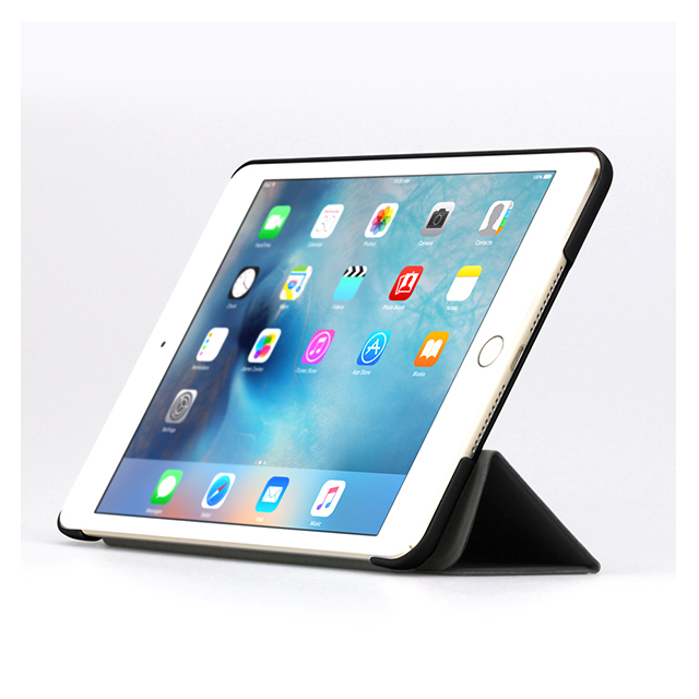 【iPad mini4 ケース】LeatherLook SHELL with Front cover (ブラック)goods_nameサブ画像