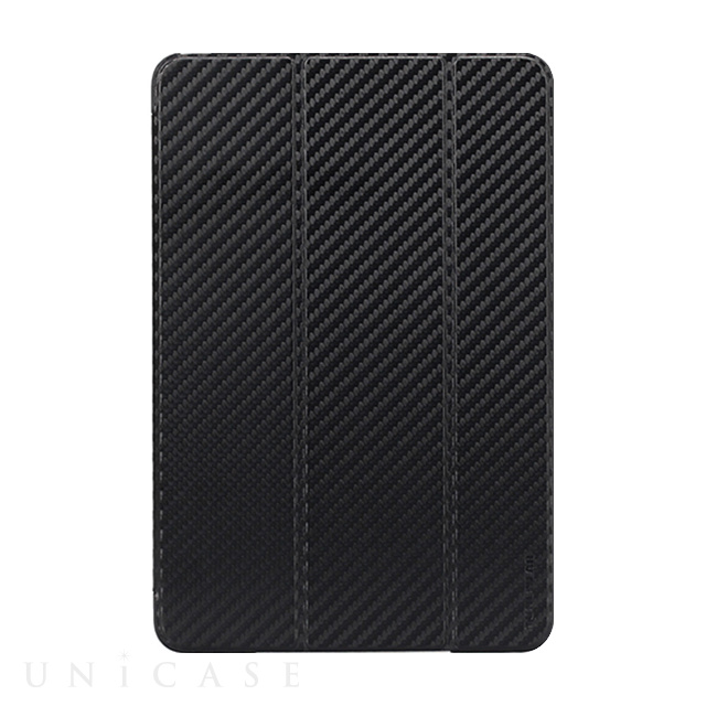 【iPad mini4 ケース】CarbonLook SHELL with Front cover (ブラック)