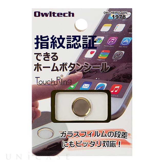 指紋認証機能対応ホームボタンシール ゴールド ゴールド Owltech Iphoneケースは Unicase