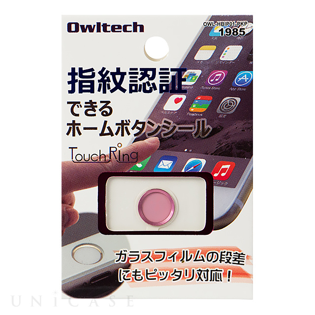指紋認証機能対応ホームボタンシール ピンク ピンク Owltech Iphoneケースは Unicase