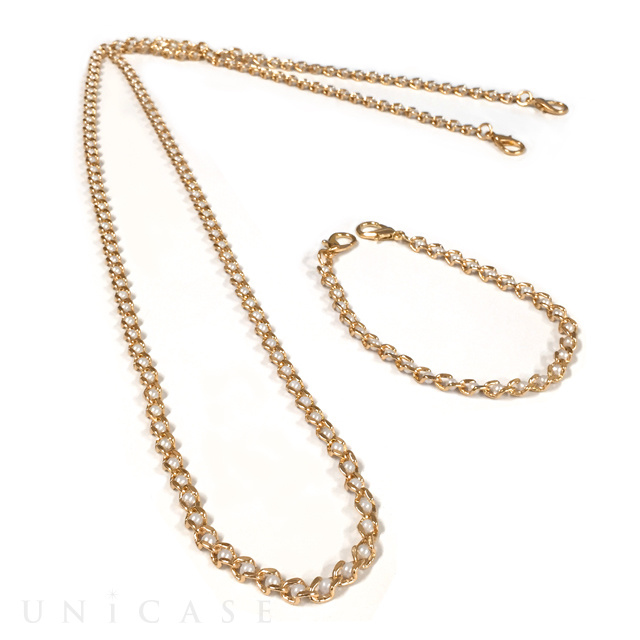 Shoulder Pearl Chain Gold