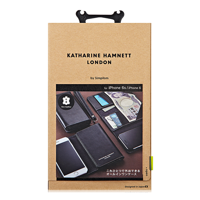 【iPhone6s/6 ケース】KATHARINE HAMNETT LONDON フリップノートカードケース (ブラック)サブ画像