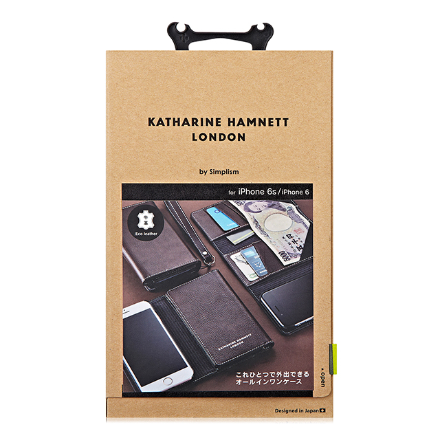 【iPhone6s/6 ケース】KATHARINE HAMNETT LONDON フリップノートカードケース (ブラウン)サブ画像
