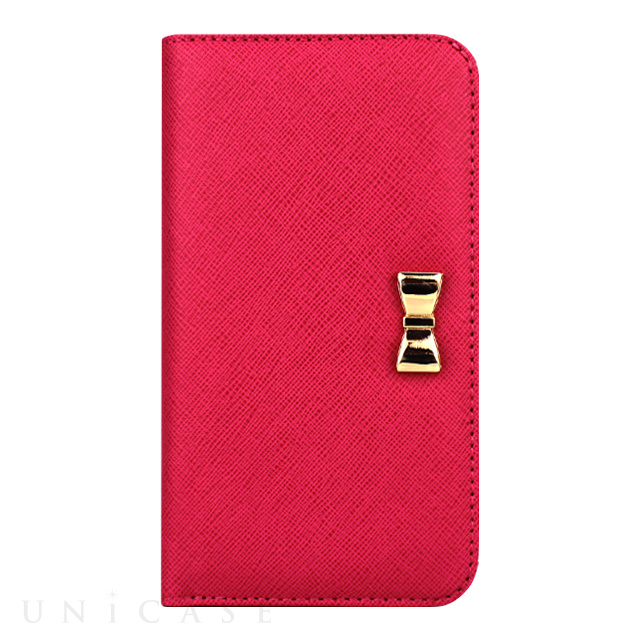 【マルチ スマホケース】Free Size Case Wallet (Ribbon Pink)