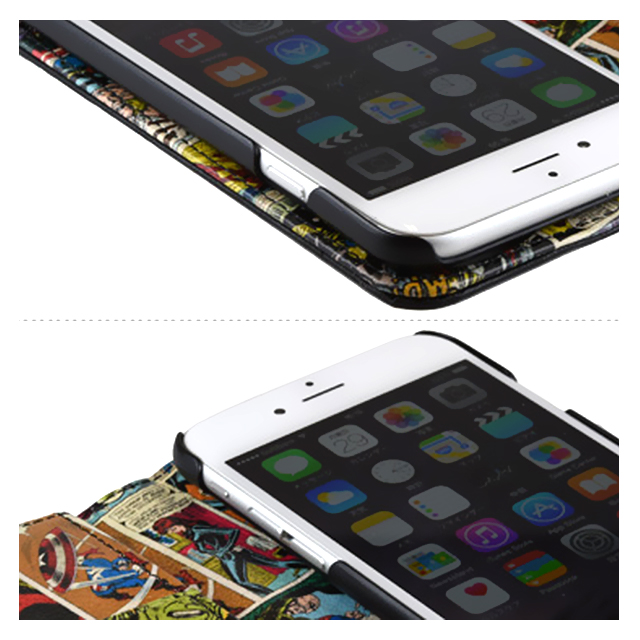 【iPhone6s/6 ケース】MARVEL フリップケース (ブラック/マーベルコミック)サブ画像