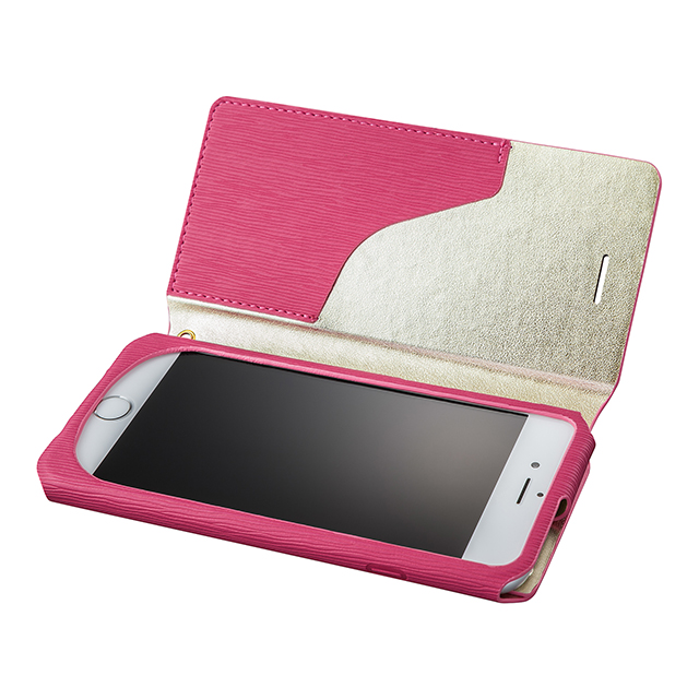 【iPhone6s/6 ケース】Flap Leather Case ”Colo” (Pink)サブ画像