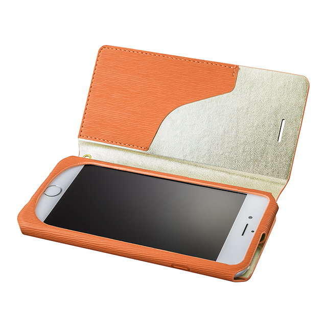 【iPhone6s/6 ケース】Flap Leather Case ”Colo” (Orange)goods_nameサブ画像