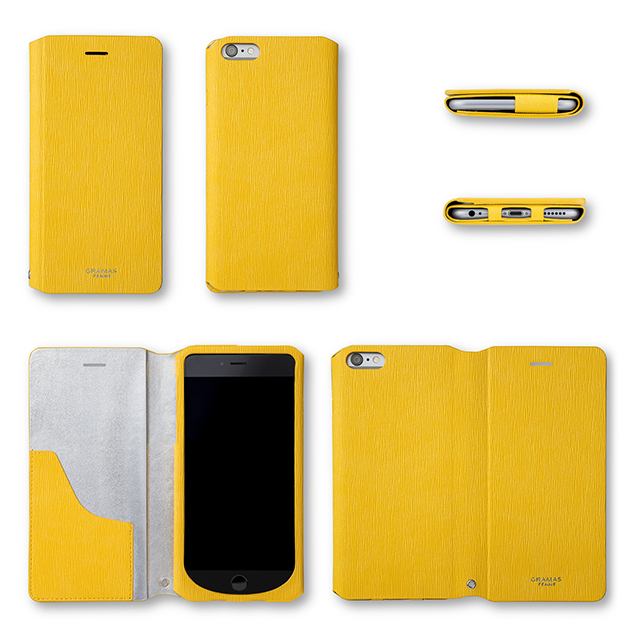 【iPhone6s Plus/6 Plus ケース】Flap Leather Case ”Colo” (Yellow)サブ画像