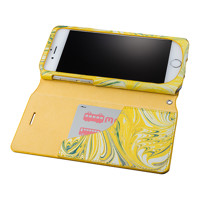 【iPhone6s/6 ケース】Flap Leather Case ”Mab” (Yellow)サブ画像