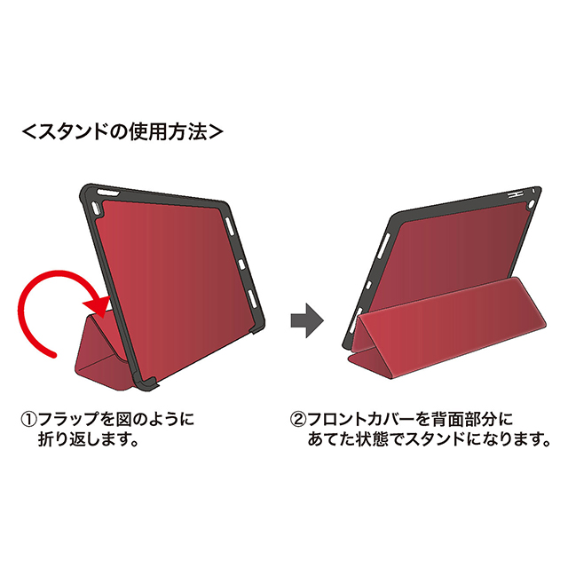 【iPad Pro(12.9inch) ケース】ソフトレザーケース (レッド)goods_nameサブ画像