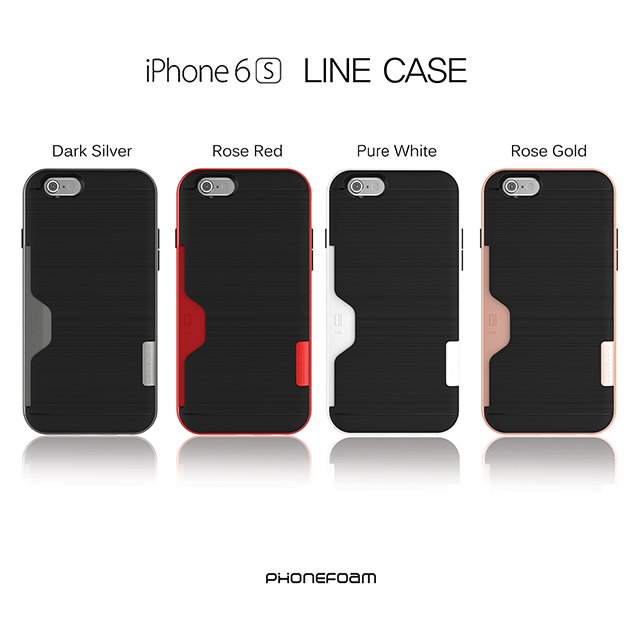 【iPhone6s/6 ケース】LINE カード収納機能付きケース (ローズレッド)サブ画像