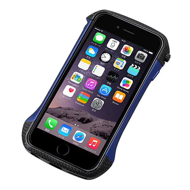 【iPhone6s/6 ケース】CLEAVE Hybrid Bumper (Carbon＆Blue)サブ画像