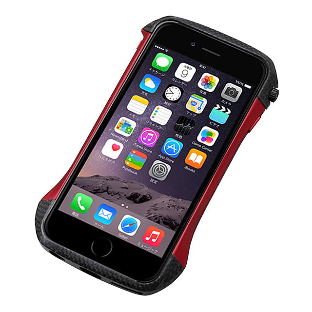 【iPhone6s Plus/6 Plus ケース】CLEAVE Hybrid Bumper (Carbon＆Red)サブ画像