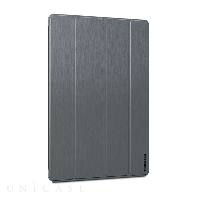 【iPad Pro(12.9inch) ケース】Brushed Metal Look SHELL with Front cover (グレイ)