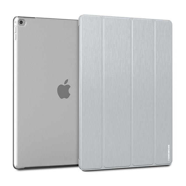 【iPad Pro(12.9inch) ケース】Brushed Metal Look SHELL with Front cover (シルバー)サブ画像