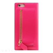 【iPhone6s Plus/6 Plus ケース】Saffiano Zipper Case (ホットピンク)