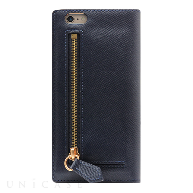 【iPhone6s Plus/6 Plus ケース】Saffiano Zipper Case (ネイビー)