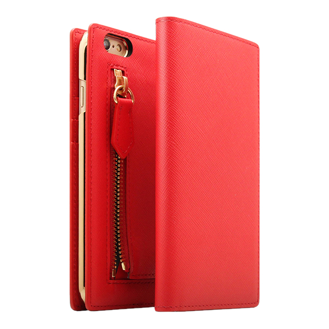 【iPhone6s Plus/6 Plus ケース】Saffiano Zipper Case (レッド)goods_nameサブ画像