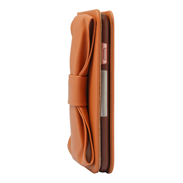 【iPhone6s/6 ケース】Ribbon Corsage Case (キャメル)サブ画像