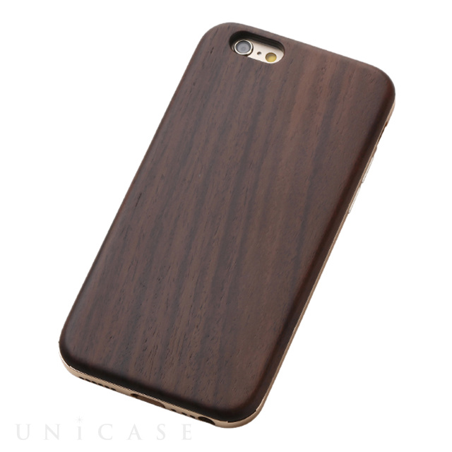 【iPhone6s/6 ケース】Hybrid Case UNIO (Ebony + アルミゴールド)