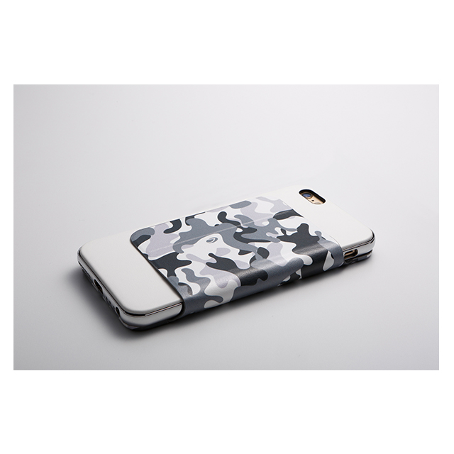 【iPhone6s Plus/6 Plus ケース】Hybrid Case UNIO (Camouflage スノー+アルミシルバー)サブ画像