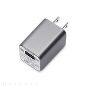 USB電源アダプタ リバーシブルUSBポート 2A (スペースグレイ)