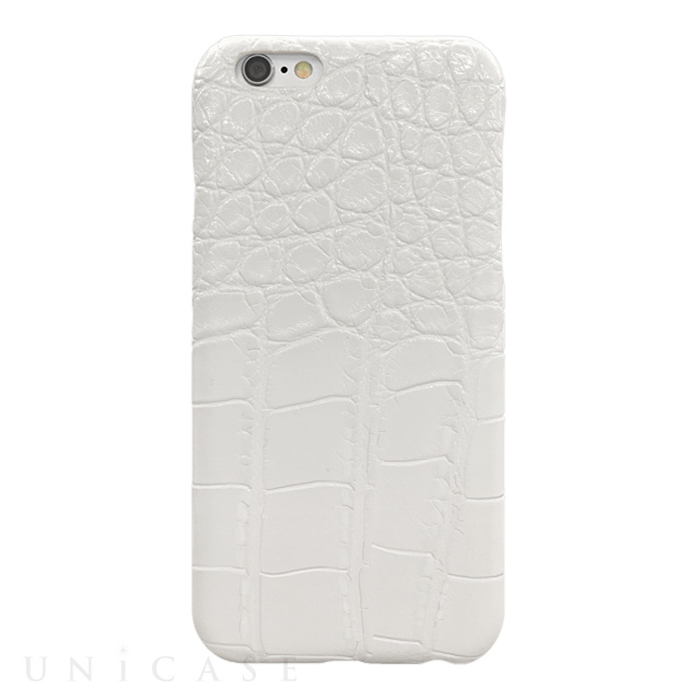 【iPhone6s/6 ケース】CROCODILE PU LEATHER White for iPhone6s/6