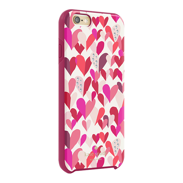 【iPhone6s/6 ケース】Hybrid Hardshell Case (Confetti Hearts Multi/Crystal Stones)サブ画像