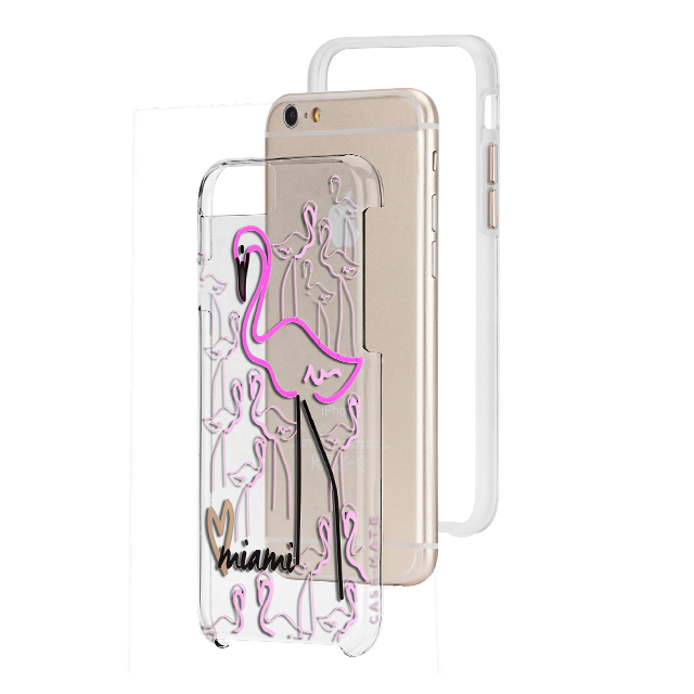 【iPhone6s/6 ケース】Naked Tough Designers Print Case (Miami City, Flamingo)goods_nameサブ画像