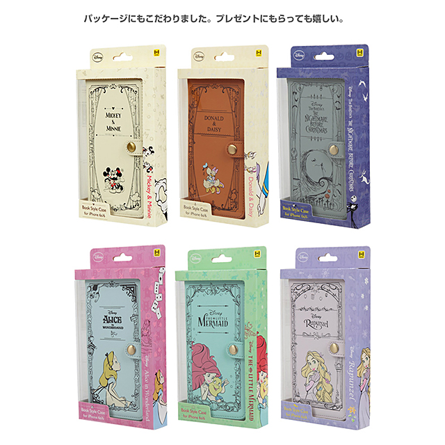 【iPhone6s/6 ケース】ディズニーキャラクター/Old Book Case (ミッキー＆ミニー/オフホワイト)goods_nameサブ画像