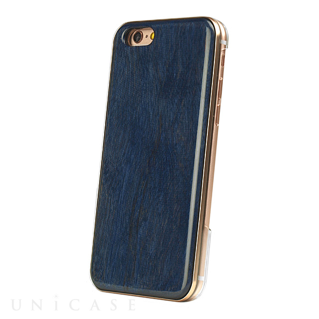 【iPhone6s/6 ケース】REAL WOODEN CASE COVER (インディゴブルー)