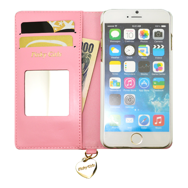 【iPhone6s/6 ケース】Pinky Girls 手帳型ケース ツートンタイプ (ピンク)サブ画像