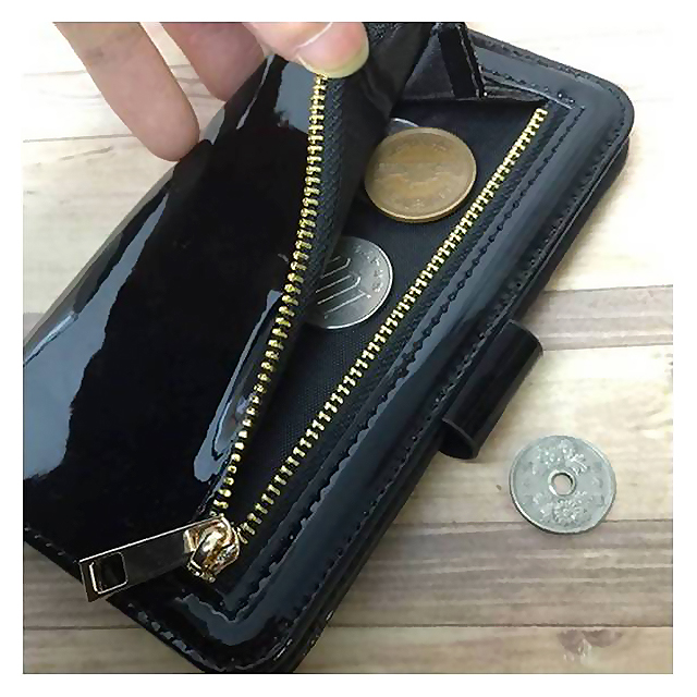 【iPhone6s/6 ケース】Wallet Case Enamel (Black)サブ画像