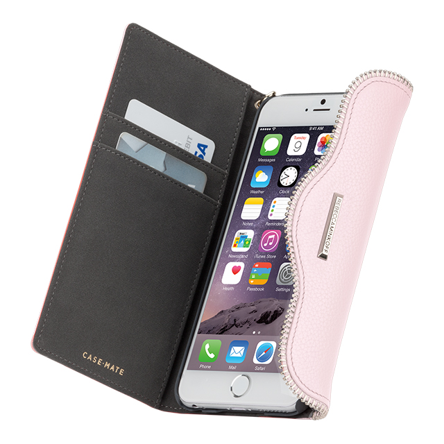 【iPhone6s/6 ケース】REBECCAMINKOFF Leather Folio Wristlet (Pale Pink)サブ画像