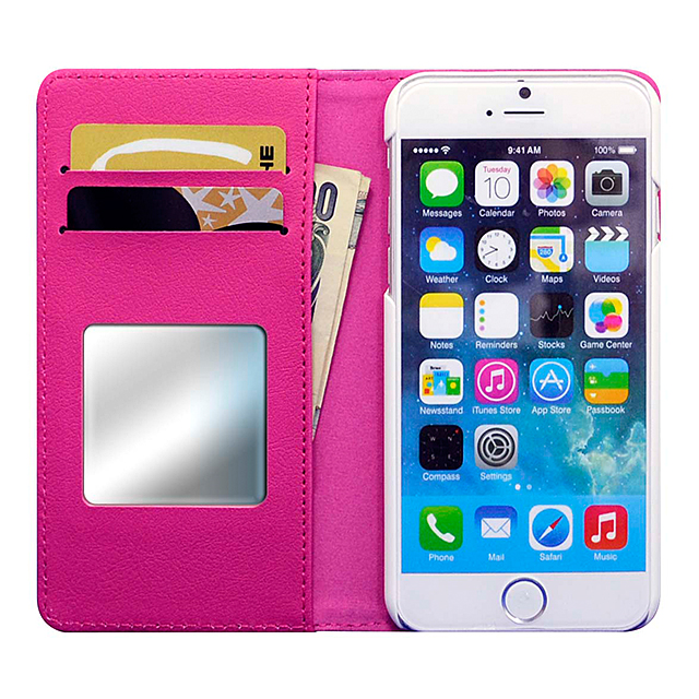 【iPhone6s/6 ケース】rienda 手帳型ケース フレーム (サマーフラワー/ピンク)goods_nameサブ画像