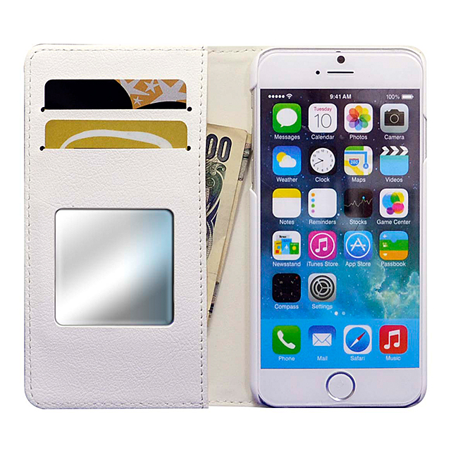 【iPhone6s/6 ケース】rienda 手帳型ケース フレーム (サマーフラワー/ホワイト)サブ画像