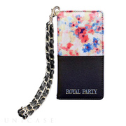 【iPhone6s/6 ケース】ROYAL PARTY 手帳型ケース 花総柄half (レッド)