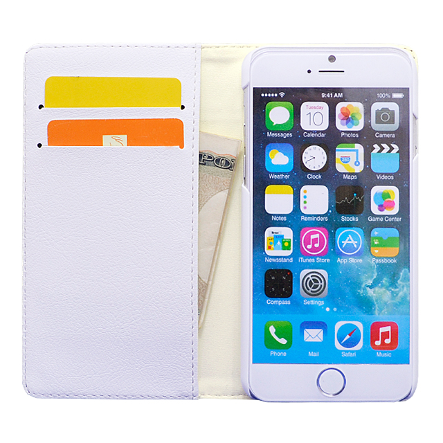 【iPhone6s/6 ケース】dazzlin 手帳型ケース クロスフラワー柄 (ホワイト)サブ画像