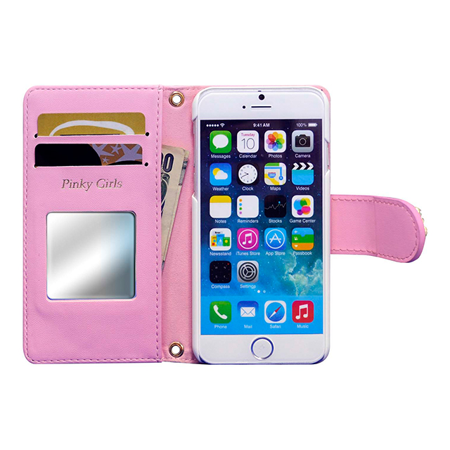 【iPhone6s/6 ケース】Pinky Girls 手帳型ケース ビジュー (ピンク)サブ画像