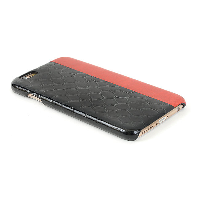 【iPhone6s/6 ケース】Ricco Double Leather Series (ブラック/レッド)サブ画像