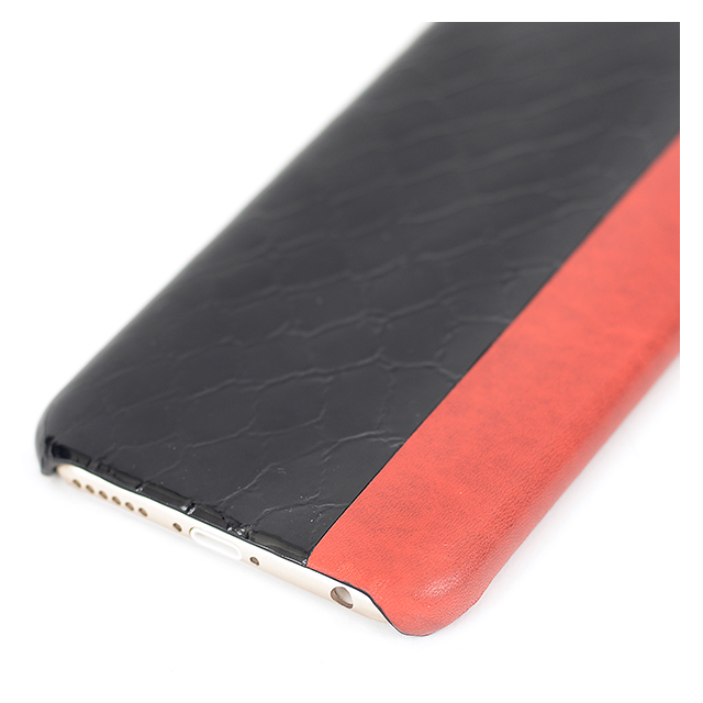 【iPhone6s/6 ケース】Ricco Double Leather Series (ブラック/レッド)サブ画像
