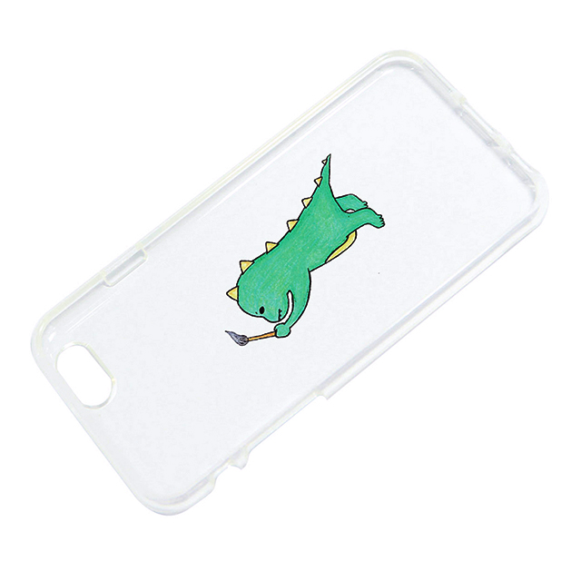 【iPhone6s/6 ケース】ソフトクリアケース (お絵かきザウルス/グリーン)goods_nameサブ画像