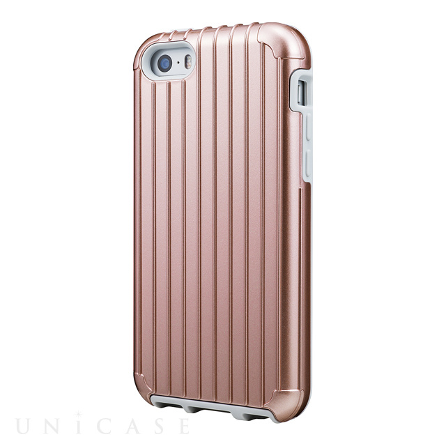 【iPhoneSE(第1世代)/5s/5 ケース】”Rib” Hybrid Case (Rose Gold)