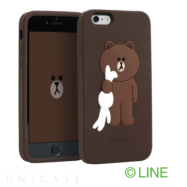 Iphone6s 6 ケース Line Friends Character Silicone Brown Design Skin Iphoneケースは Unicase