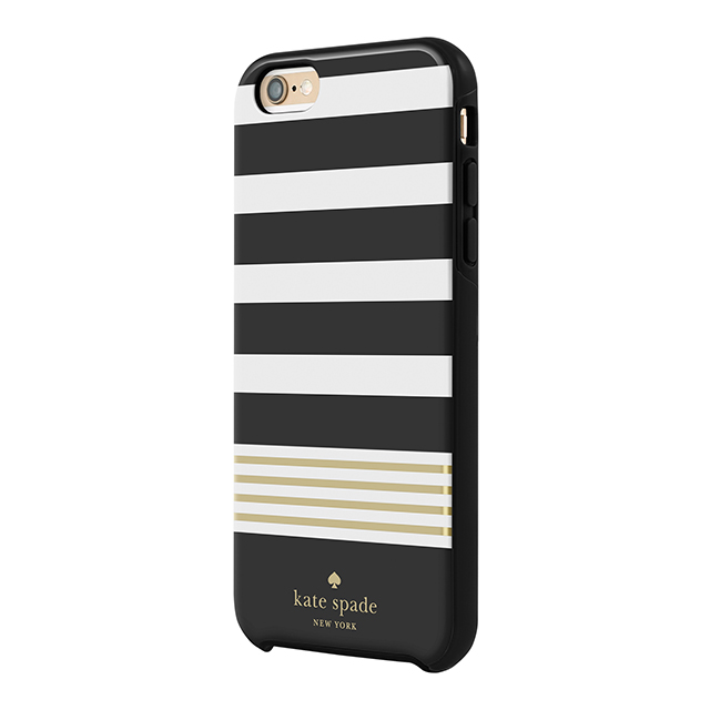【iPhone6s/6 ケース】Hybrid Hardshell Case (Stripe 2 Black/White/Gold Foil)サブ画像