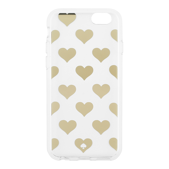 【iPhone6s/6 ケース】Flexible Hardshell (Hearts Gold Foil/Clear)サブ画像